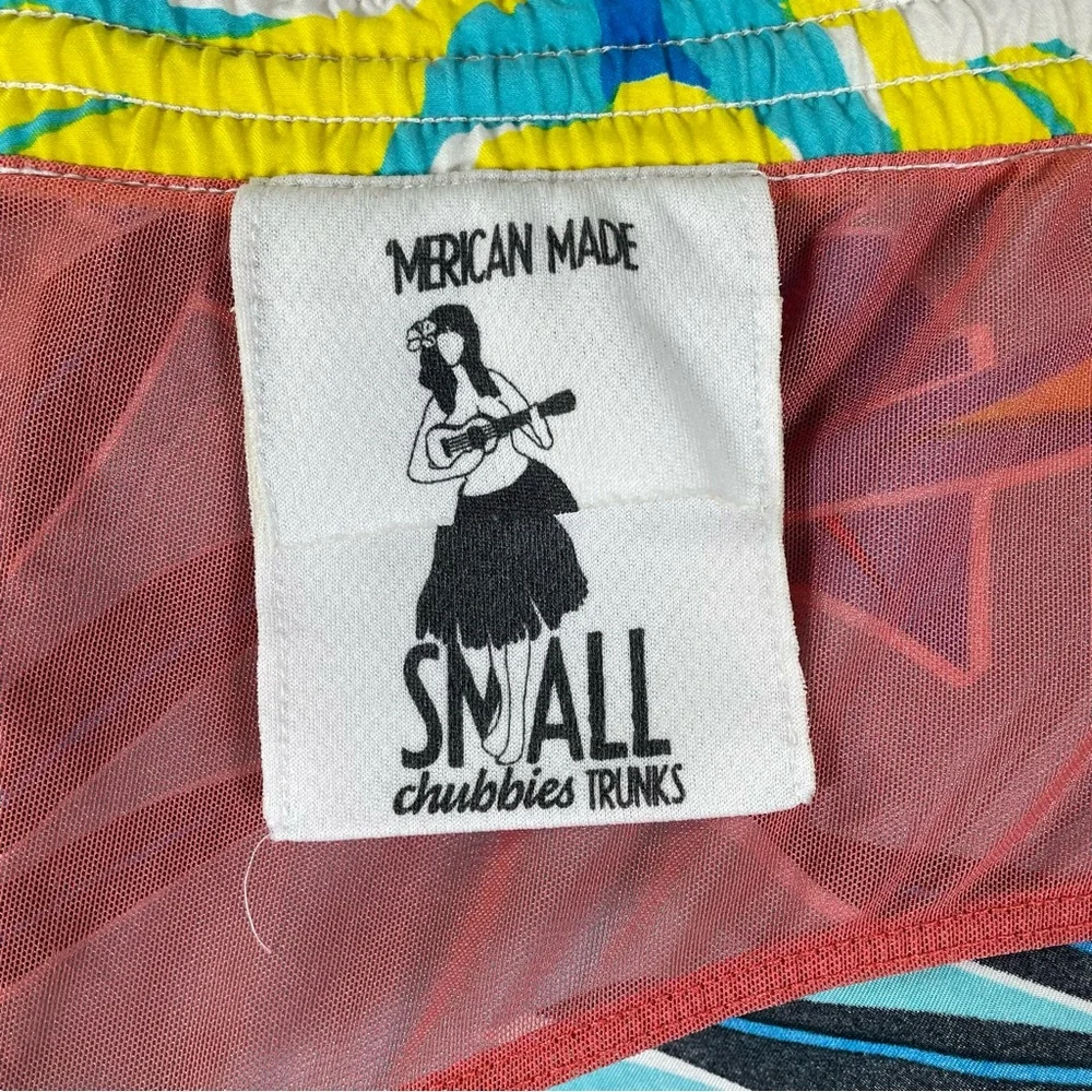 Chubbies Lined Swim Trunks Men's Small Floral Multicolor Beach Summer Tropical - Picture 3 of 7